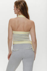 Quinn Knit Halter Top - Echo Stripe
