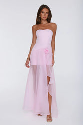 Romantic Everything Strapless Maxi Dress Pink