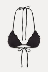 Tidal Skimpy Halter Bikini Top - Black