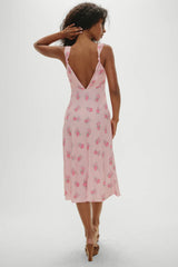 Gem Floral Midi Dress - Fresh Rose