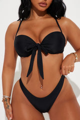 Levana Bra Cup 3 Piece Bikini Set - Black