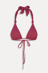 Kealy Polka Dot Bikini Top - Tuscany