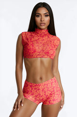 Kristy Floral 3 Piece Bikini Set - Pink/combo