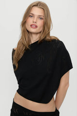 Scout Knit Poncho - Black