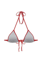 Nick Triangle Halter Bikini Top - Cherry Mint