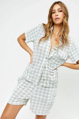 Coco Velvet Button Up Shirt - HB Diamond