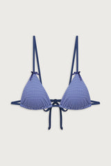 Lumia Triangle Bralette Bikini Top - Sailor Gingham