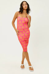 Quinn Terry Floral Dress - Hibiscus Honey