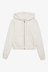 Fall Zip Up Hoodie - White