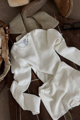 Bradley Knit Booty Shorts - White