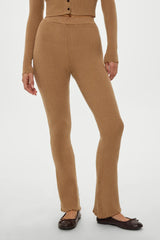 x BELLA HADID Texas Knit Pants - Caramel
