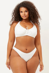 Haven High Cut Cheeky Bikini Bottom - White