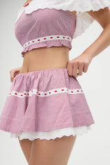 Darling Striped Skirt - Peppermint
