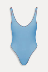 Verona High Cut One Piece Swimsuit - Capri Sky