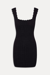 Jules Knit Backless Mini Dress - Black
