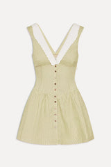Marley Cotton Mini Dress - Lemon Dot