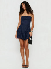 Delamere Mini Dress Navy Burnout