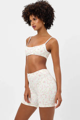 Erin Waffle Biker Short - Day Lily