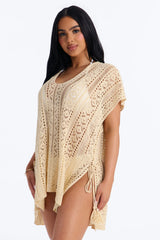 Iris Crochet Swim Cover Up - Off White