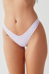 Enzo Plaid Cheeky Bikini Bottom - Rose Picnic