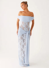 Gracie Twist Maxi Dress - Blue