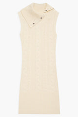 Storm Cable Cloud Knit Mini Dress - French Vanilla