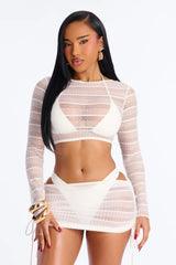 Allyson Bikini And Coverup Set - White