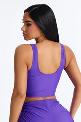 Maui Mix And Match Tank Shirt Bikini Top - Violet