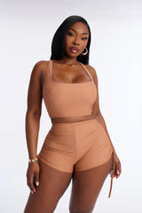 Maui Mix And Match Tank Bikini Top - Brown