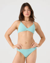 SD Beach Classics Short Sleeve Athletic Triangle Bikini Top
