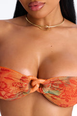 Pure Paradise Bikini And Sarong - Orange/combo
