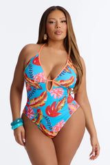 Petal To The Metal 1 Piece Floral Swimsuit - Multi Color