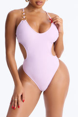 Coconut Life O-Ring Asymmetrical Side Out 1 Piece Swimsuit - Lavender