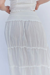 Evangelina Ruffle Maxi Skirt - Sunrose