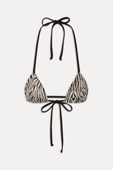 Coastal Micro Triangle Bikini Top - Zebra