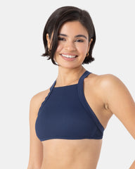 Rib Roxy Love High Neck Bikini Top