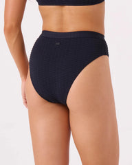 Haleiwa Banded High Waist Moderate Bikini Bottom