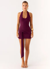 Vedetta Mini Dress - Plum