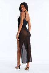 Romy 1 Piece Swimsuit With Cover Up Skirt Sunsuit - Black