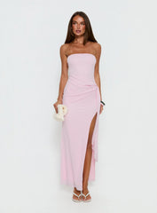Analeah Strapless Maxi Dress Pink