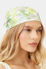 Heidi Floral Satin Head Scarf - Secret Garden