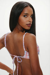 Austin Underwire Bikini Top - Americana Plaid