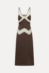 Ethereal Lace Maxi Dress - Chocolate Dot