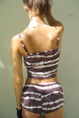 Meg Tankini Tie Dye Bikini Top - Taro Tie Dye