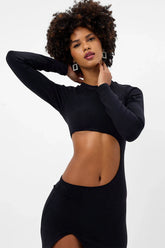 Carolina Terry Midi Dress - Black