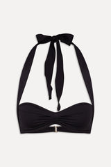 x BELLA HADID Sunday Halter Bikini Top - Black
