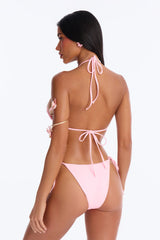 Alesia 2 Piece Starfish Triangle Bikini Set - Pink
