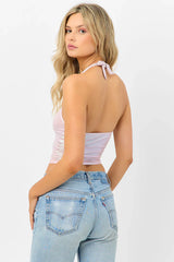 Lindsay Iridescent Halter Top - Gilded Angel
