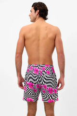 Winston Unisex Board Short - Black Morrison Hibiscus