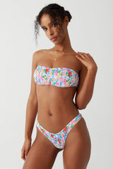 Rosabella Bandeau Bikini Top - Painted Petals